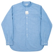 Band Collar Shirt 26AW Supima OX Blue Pale