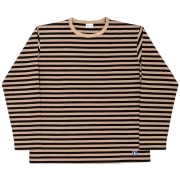 Border Tee Long Sleeve 6oz Black×Beige