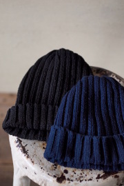 DECK HAND Cotton Indigo Bob Cap 2×2 Rib-1