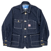 Deluxe Railroad JKT 12oz Grey Back Indigo Herringbone
