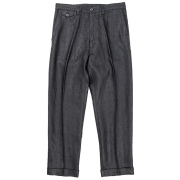 Moonglow Trousers French Linen Herringbone Black