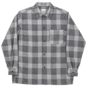 Open Collar Shirt 26AW Cotton Wool Flannel Check