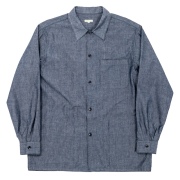Open Collar Shirt 26AW Indigo Chambray
