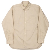 Round Collar Shirt 25AW Poplin Beige