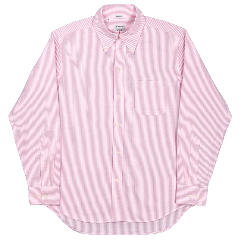 Modified 6 Button BD Supima OX Stripe Pink