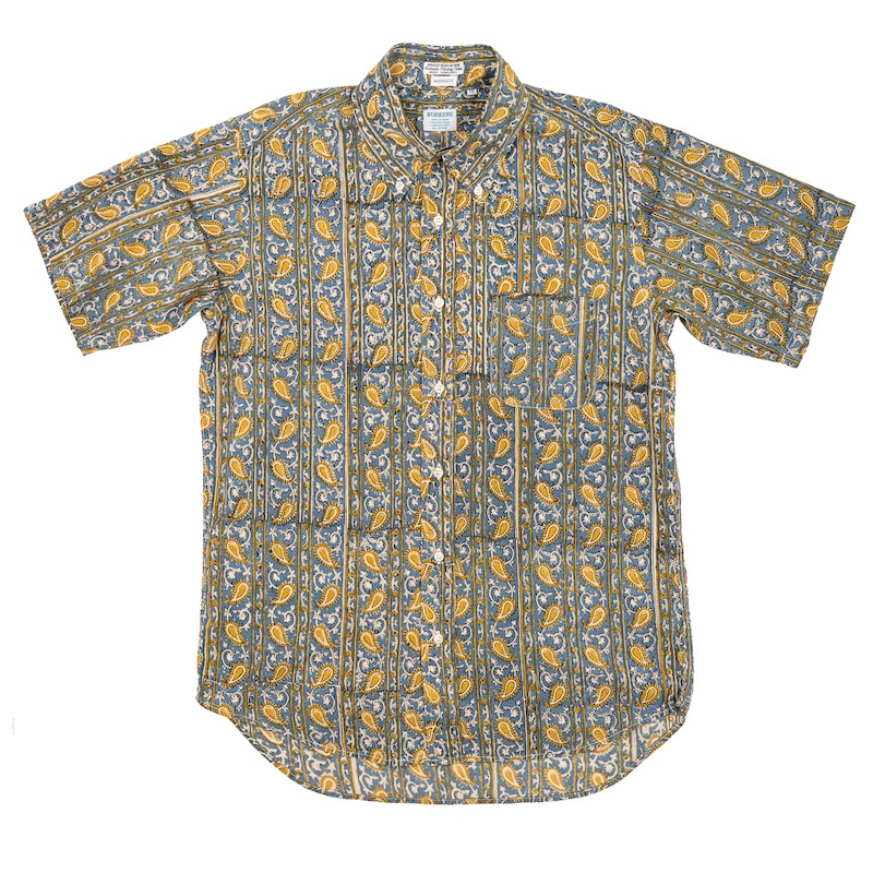 Modified Short Sleeve BD India Block Print Paisley