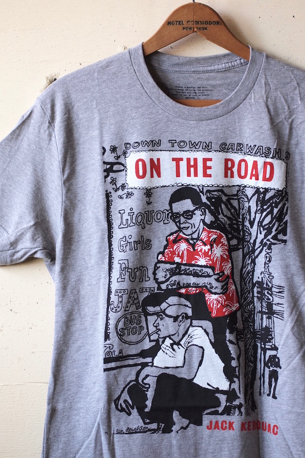 Out of Print T-Shirt On The Road"Jack Kerouac" Grey-1