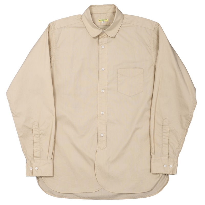Round Collar Shirt 25AW Poplin Beige
