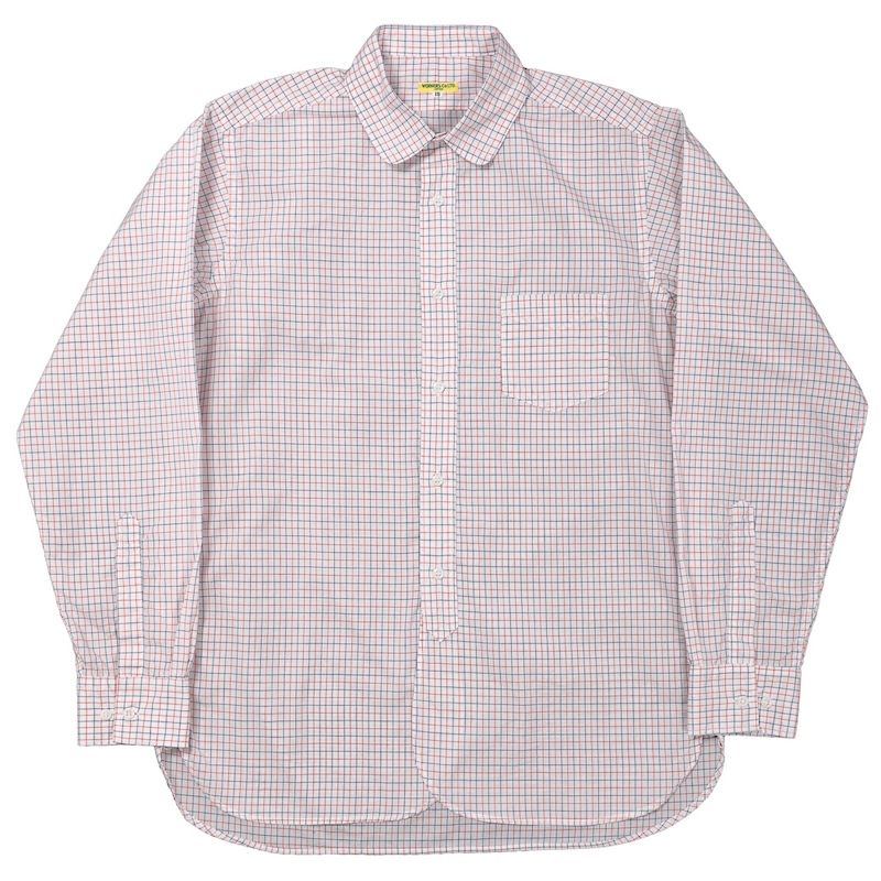 Round Collar Shirt 25AW Poplin Tattersall