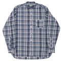 Band Collar Shirt 25SS India Madras Blue