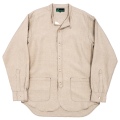 Band Collar Shirt 26SS Ecru Linen