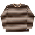 Border Tee Long Sleeve 6oz Black×Beige