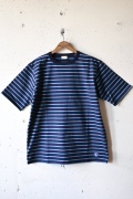 Border Tee Short Sleeve 6oz Neon Blue×Navy