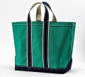 Deluxe Tote, Green Body × Navy Handle