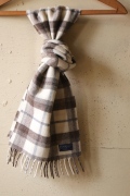 FARIBAULT Hatchet Plaid Scarf, Gray-1