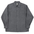 Open Collar Shirt 26AW Cotton Wool Flannel Grey