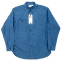 Yama-Poke Work Shirt Blue Moku Chambray