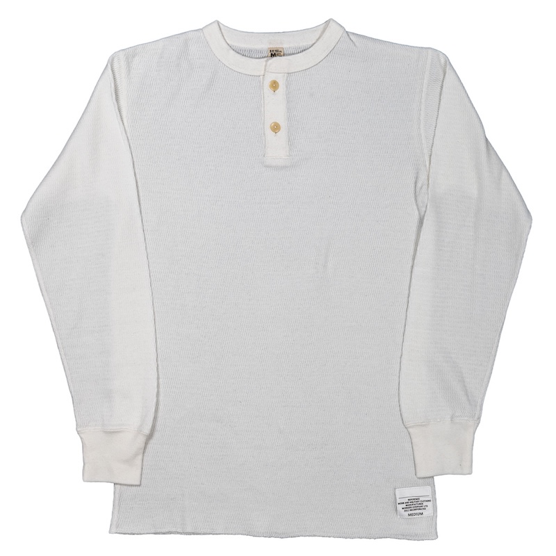 Thermal Henley Neck HONEYCOMB THERMAL White