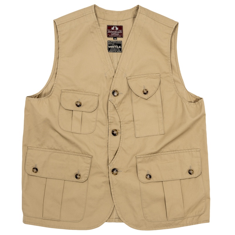 W&G Vest Heavy Ventile Beige