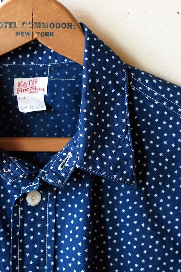 WORKERS S/S Indigo Shirt Star Dot-Main