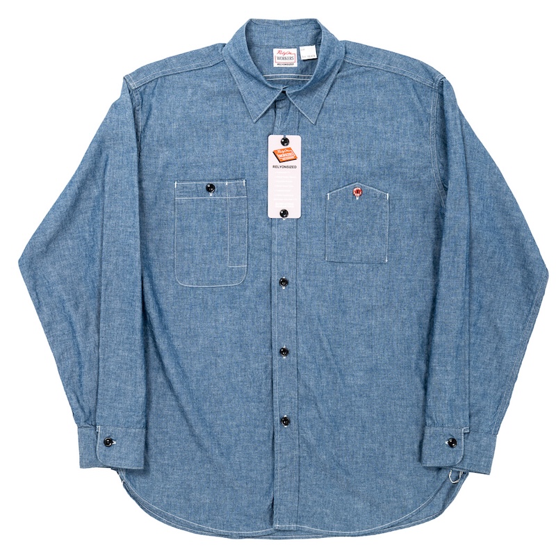 Yama-Poke Work Shirt Indigo Chambray