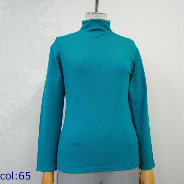 レーヨンストレッチニット ボトルネック【M・L】【44301】