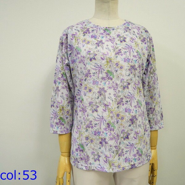 シースルーシャツ ヴィンテージ オパール加工 花柄シャツ パープル シルク製 24094_53.jpg?t=20240326144401