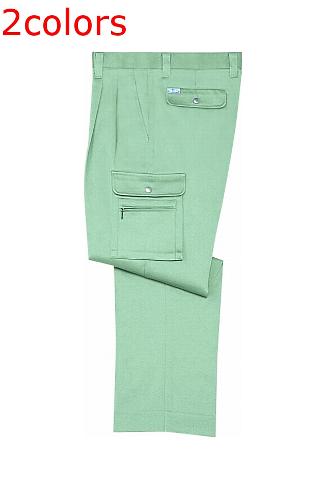 綿カーゴパンツグリーン