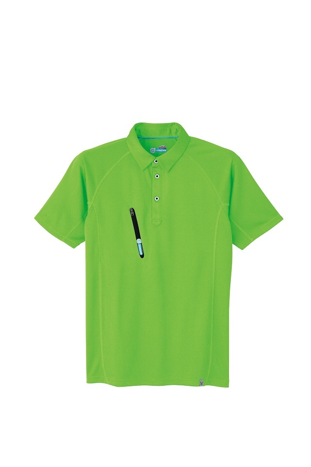 冷却素材で涼しい半袖ポロシャツ0016