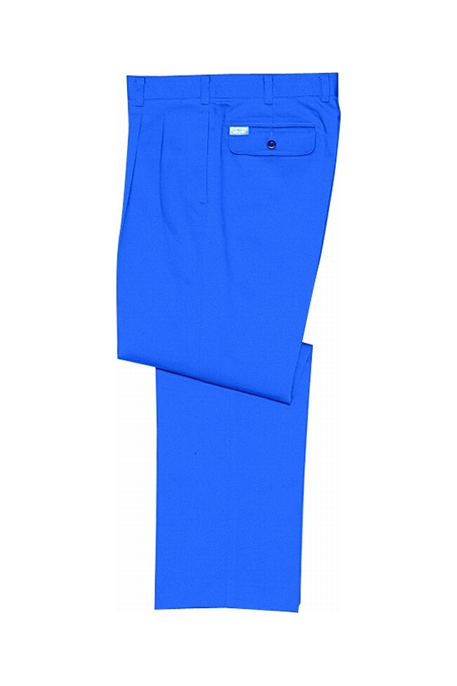 綿スラックスブルー