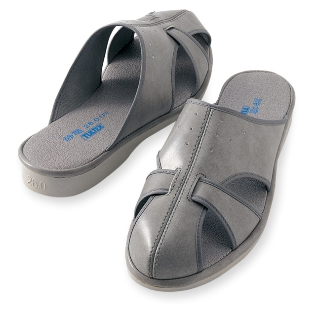 静電スリッパAZ59705 グレー 静電気を靴底から逃がす履きやすい