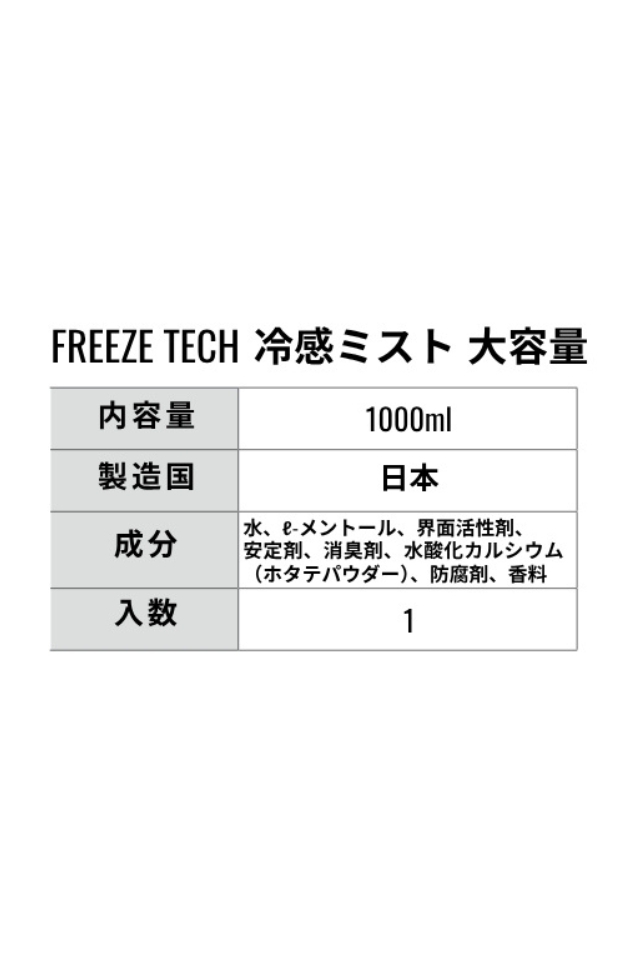 衣類用冷感ミスト