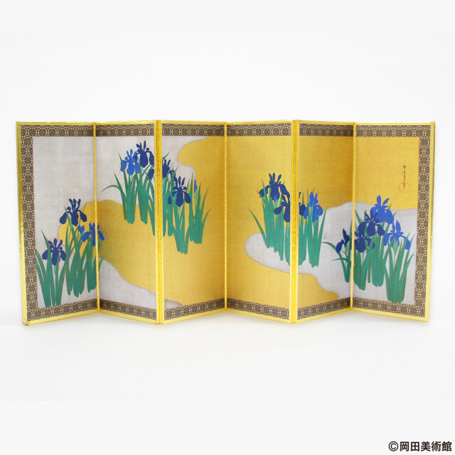 ミニ屏風（燕子花図屏風）