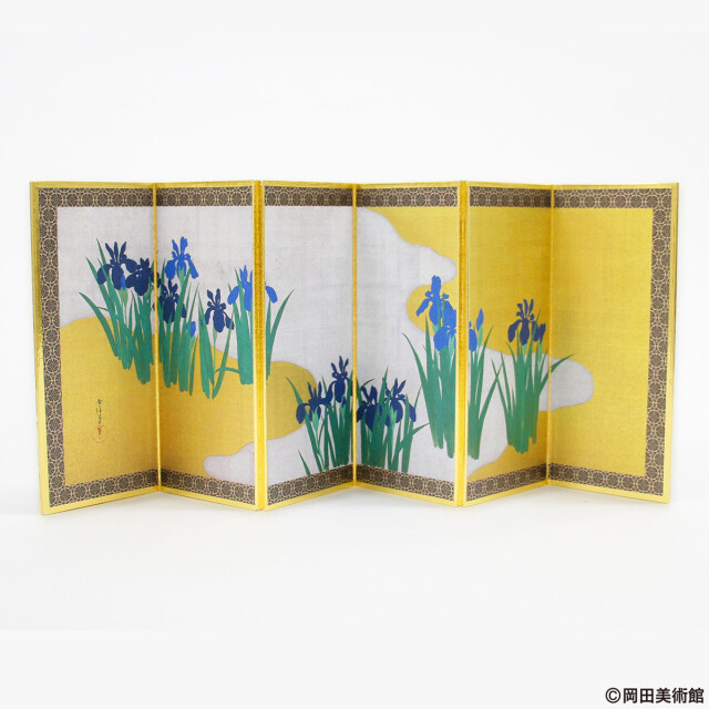 ミニ屏風（燕子花図屏風）