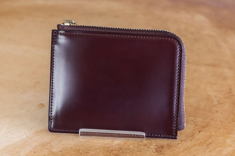 コードバン財布　ミニウォレット「レイズ-raise-」　バーガンディー