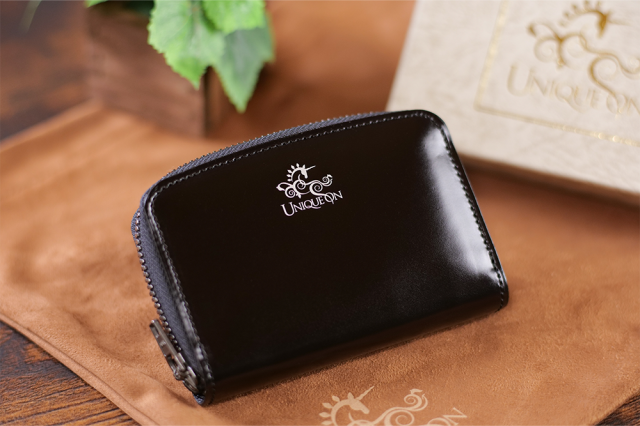 219 モダンブラックのお財布 ミドルウォレット ミドルウォレット ブラック