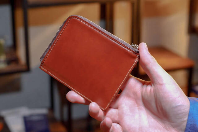 コードバン財布 ミニウォレット「レイズ-raise-」 ブラウン