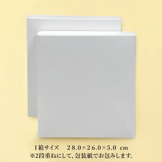 魚久 ギフト箱（L200）のサイズ（28.0×26.0×5.0cm×2箱）