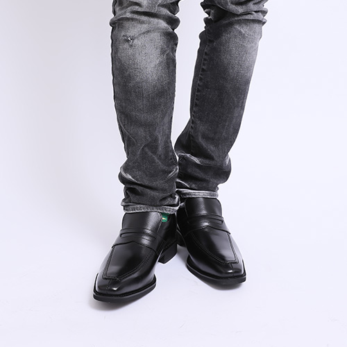 No.1305 牛革 キップ ロングノーズ トレンド 6cm ヒールアップ 本革
