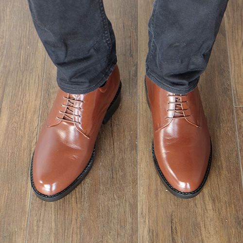 No.233 カンガルー革 プレーンビジネス 7cm マジックインソール メンズ