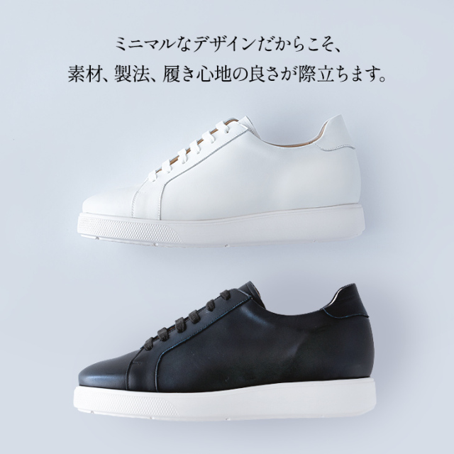 No.831 牛革 レザー スニーカー 6cm ヒールアップ 送料無料 代引手数料