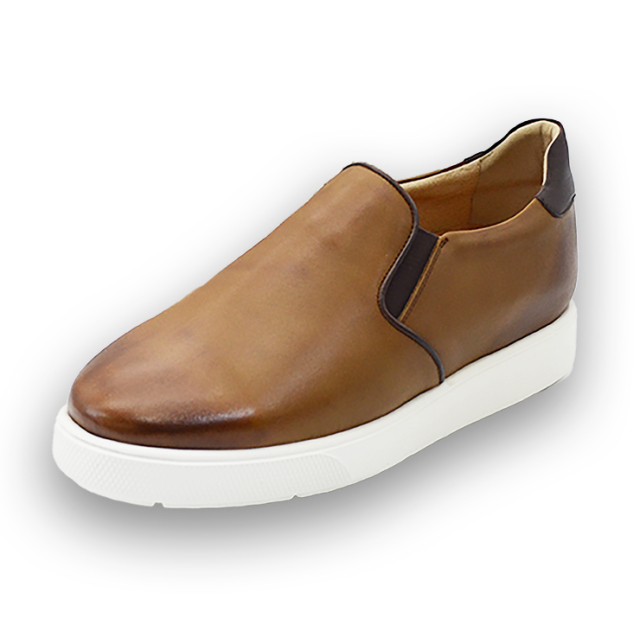 レザースニーカー　スリッポン