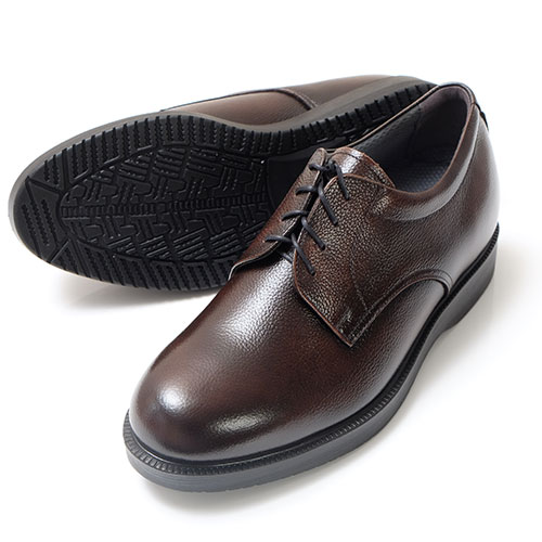 No.911 牛革 ソフト シボ ビジネス 5.5cm ヒールアップシューズ 4E 幅広 ワイド ゆったり 甲高 送料無料 代引手数料無料 北嶋製靴工業所 本革 シークレットシューズ ヒールアップシューズ 日本製 国産