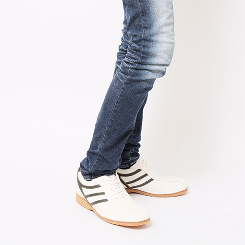 シークレットシューズ　スニーカー　本革