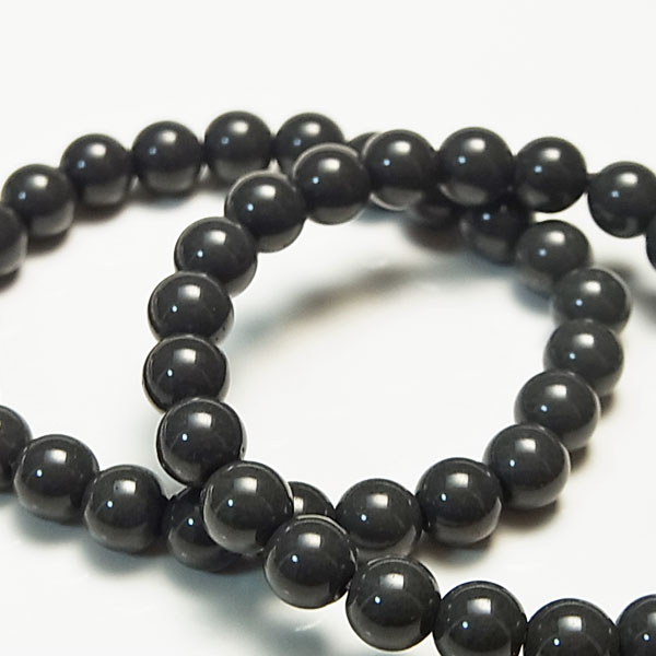 北投石 （ほくとうせき）【台湾産】【ブラックカラー】 セラミックブレスレット 【約8mm×24珠】ラジウム｜マイナスイオン｜ホクトライト｜台湾｜天然石｜パワーストーン