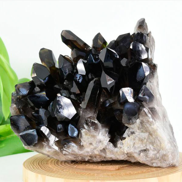 アーカンソー産　黒水晶　クラスター　スモーキークォーツ　煙水晶　アーカンソー水晶　結晶　原石　パワーストーン