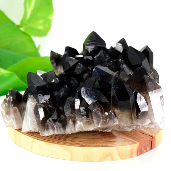 アーカンソー産　黒水晶　クラスター　スモーキークォーツ　煙水晶　アーカンソー水晶　結晶　原石　パワーストーン