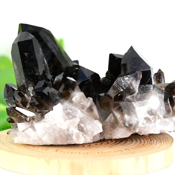 アーカンソー産　黒水晶　クラスター　スモーキークォーツ　煙水晶　アーカンソー水晶　結晶　原石　パワーストーン