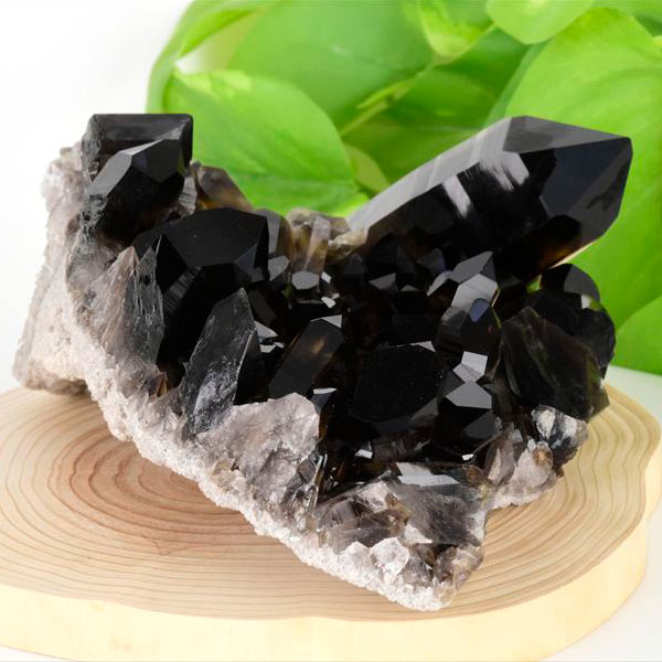 アーカンソー産　黒水晶　クラスター　スモーキークォーツ　煙水晶　アーカンソー水晶　結晶　原石　パワーストーン