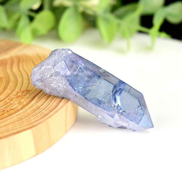 アクアオーラ スカイブルーオーラ アーカンソー 水晶 タンザンオーラ オーラクォーツ 蒸着水晶 ポイント 単結晶 原石